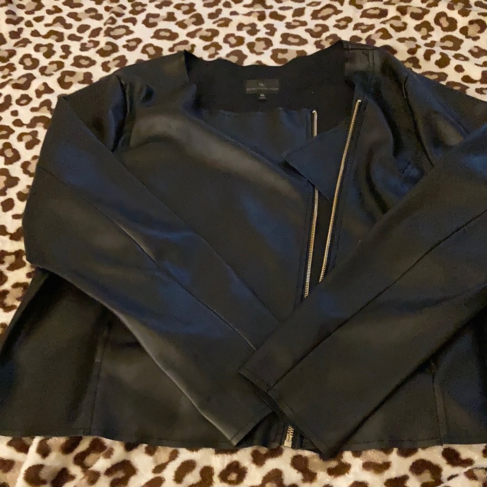 Faux Leather bomber jacket